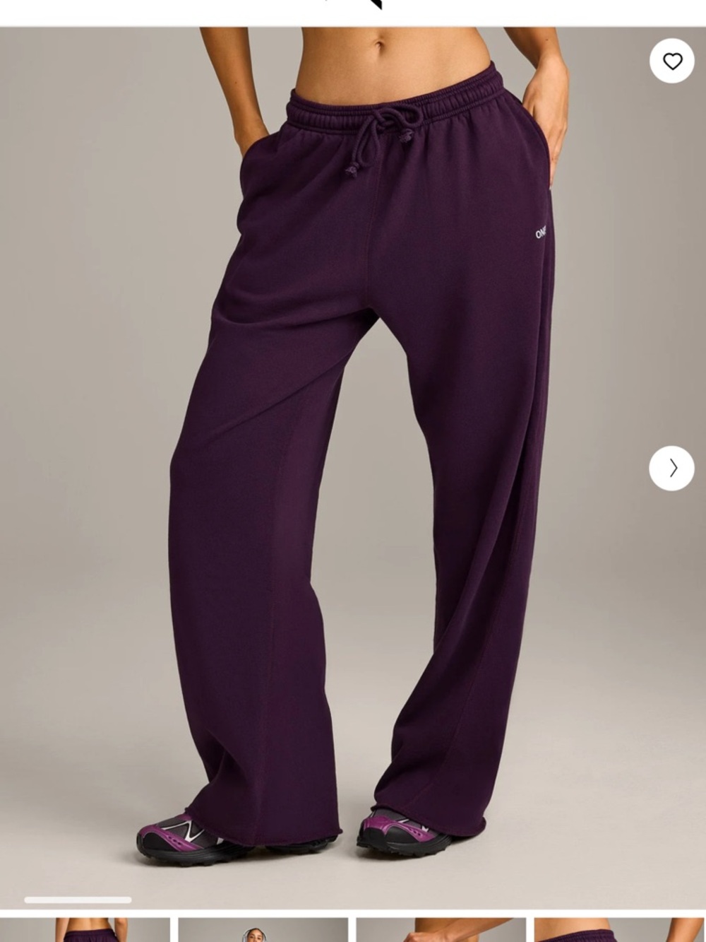 Oner Active BlackBerry Purple Raw Cut Joggers Medium/Short